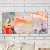 Full Frame 3 Parçalı Ahşap Poster - Hizalı Yerleşim - Tango (FF-HY029)