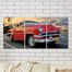 Full Frame 3 Parçalı Ahşap Poster - Hizalı Yerleşim - Chewrolete 1954 (FF-HY009)