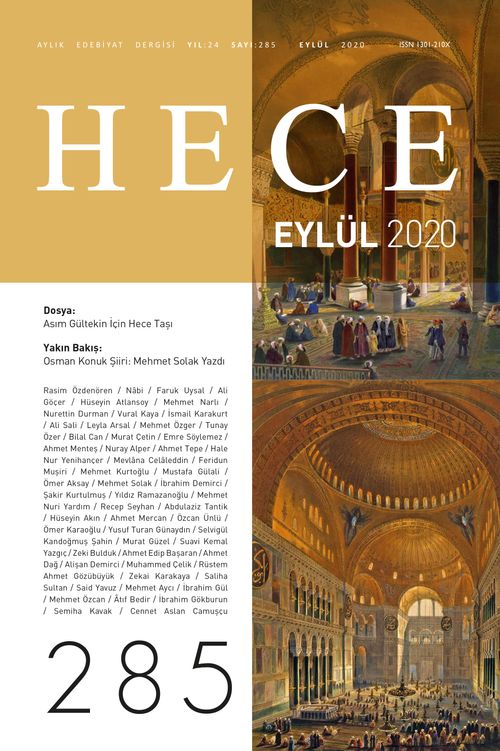 Sayı:285 Eylül 2020 Hece Aylık Edebiyat Dergisi