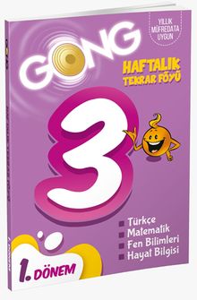 Gong 3. Sınıf 1. Dönem Haftalık Tekrar Föyü