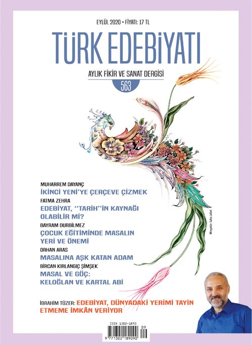 Türk Edebiyatı Aylık Fikir ve Sanat Dergisi Sayı: 563 Eylül 2020
