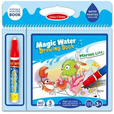 Sihirli Boyama Kitabı Özel Kalemi Magic Water Deniz Dünyası Deniz Hayvanları (FS136)