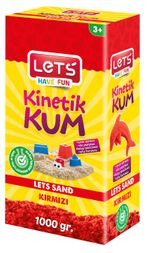 Lets Kinetik Kum 1000 gr. Kırmızı Karton Kutu