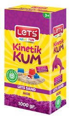 Lets Kinetik Kum 1000 gr. Mor Karton Kutu