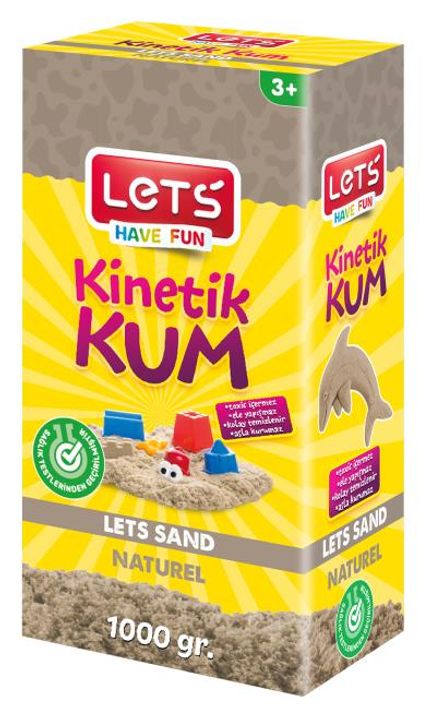 Lets Kinetik Kum 1000 gr. Naturel Karton Kutu