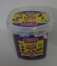 Lets Kinetik Kum 500 gr. Mor Plastik Kutu