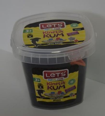 Lets Kinetik Kum 500 gr. Siyah Plastik Kutu
