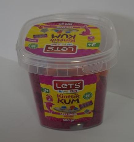 Lets Kinetik Kum 500 gr. Pembe Plastik Kutu