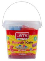 Lets Kinetik Kum 250 gr. Kırmızı Plastik Kutu