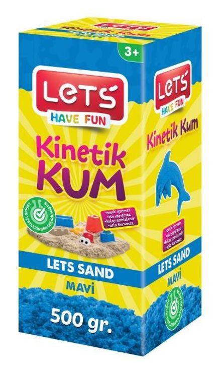 Lets Kinetik Kum 500 gr. Mavi Karton Kutu