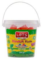 Lets Kinetik Kum 250 gr. Yeşil Plastik Kutu