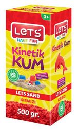 Lets Kinetik Kum 500 gr. Kırmızı Karton Kutu
