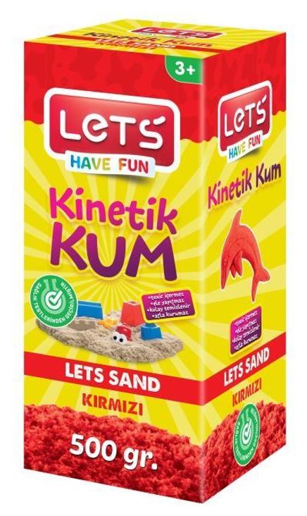 Lets Kinetik Kum 500 gr. Kırmızı Karton Kutu