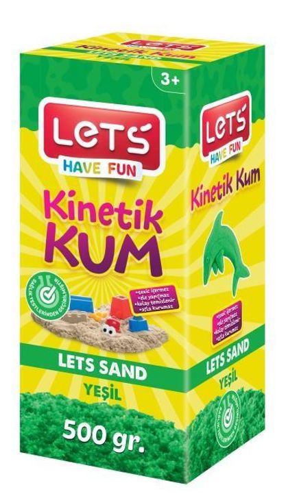 Lets Kinetik Kum 500 gr. Yeşil Karton Kutu