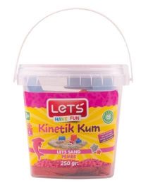 Lets Kinetik Kum 250 gr. Pembe Plastik Kutu