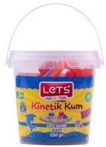 Lets Kinetik Kum 250 gr. Mavi Plastik Kutu