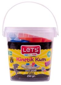 Lets Kinetik Kum 250 gr. Siyah Plastik Kutu