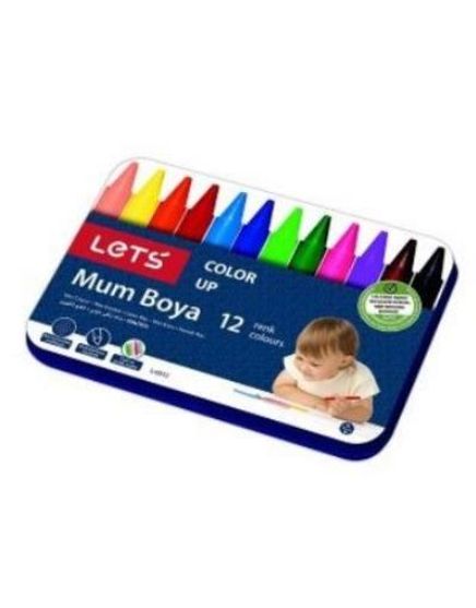 Lets 12 Renk 11mm Jumbo Mum Boya (L6312)