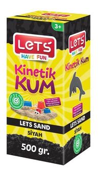 Lets Kinetik Kum 500 gr. Siyah Karton Kutu