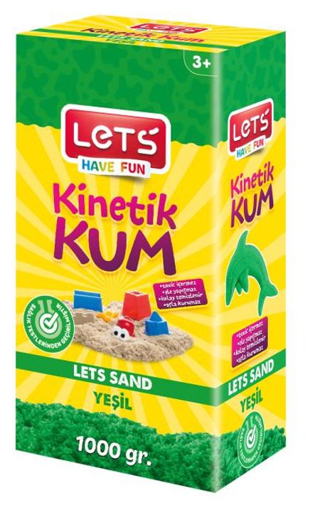Lets Kinetik Kum 1000 gr. Yeşil Karton Kutu