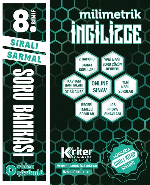8. Sınıf LGS Sıralı Sarmal Milimetrik İngilizce Soru Bankası