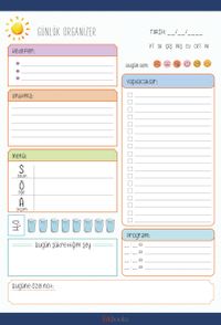 Günlük Organizer Bloknot