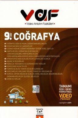 VAF 9. Sınıf Coğrafya Video Anlatımlı Fasiküller 