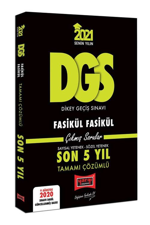2021 DGS VIP Tamamı Çözümlü Fasikül Fasikül Son 5 Yıl Çıkmış Sorular (9 Ağustos 2020 Sınavı Dahil)