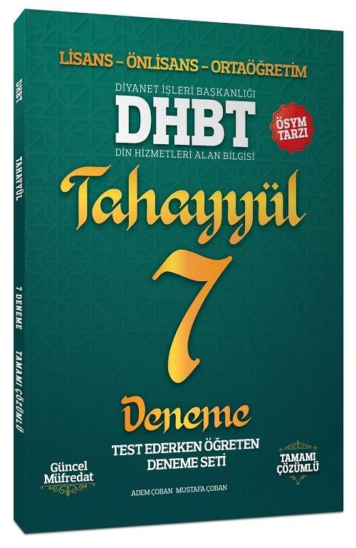 2020 DHBT Tahayyül 7 Deneme Çözümlü 