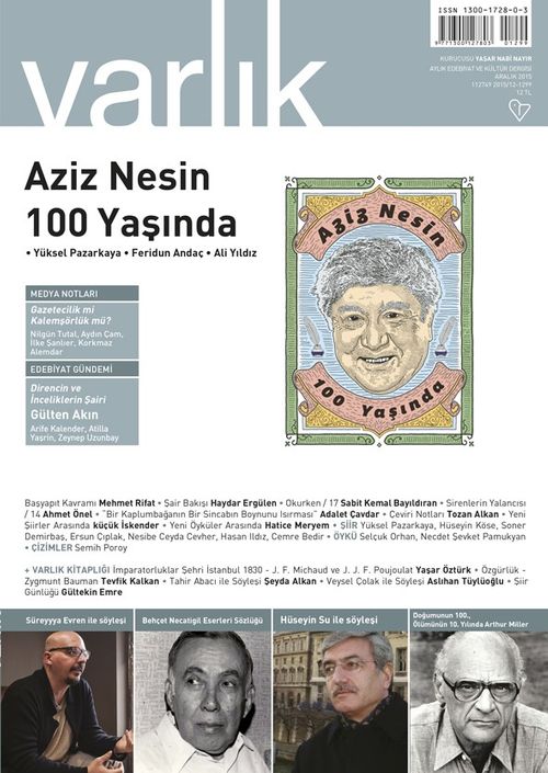 Varlık Aylık Edebiyat ve Kültür Dergisi Aralık 2015