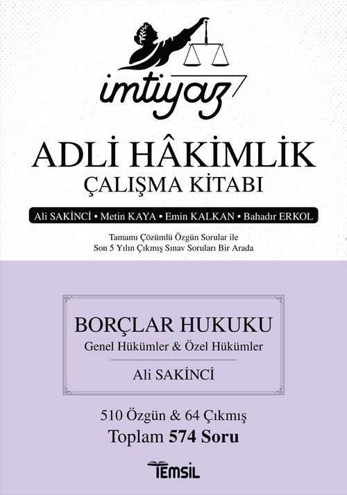 İmtiyaz  Adli Hakimlik Çalışma Kitabı Borçlar Hukuku (Genel Hükümler-Özel Hükümler)