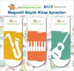 Magnetli Büyük Kitap Ayraçları / Müzik Temalı