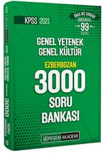 2021 KPSS Genel Yetenek Genel Kültür Ezberbozan 3000 Soru Bankası