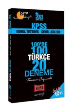 2021 KPSS Türkçe 100'de 100 Tamamı Çözümlü 20 Deneme