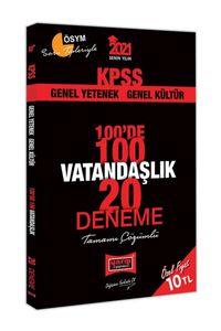 2021 KPSS Vatandaşlık 100'de 100 Tamamı Çözümlü 20 Deneme