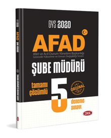 Afad Şube Müdürü Çözümlü 5 Deneme Sınavı 