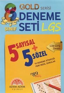 8. Sınıf Adım Adım Işıklı LGS Işıklı 5 + 5 10 Fasiküllü Deneme 