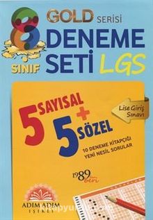 8. Sınıf Adım Adım Işıklı LGS Işıklı 5 + 5 10 Fasiküllü Deneme - Kolektif