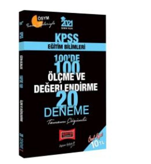 2021 KPSS Eğitim Bilimleri 100'de 100 Ölçme ve Değerlendirme Tamamı Çözümlü 20 Deneme