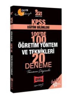 2021 KPSS Eğitim Bilimleri 100'de 100 Öğretim Yöntem ve Teknikleri Tamamı Çözümlü 20 Deneme