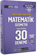 2021 KPSS Genel Yetenek Genel Kültür Matematik - Geometri 30 Deneme