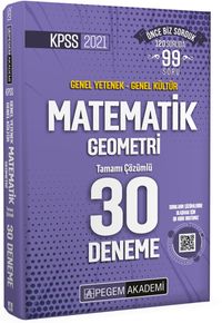2021 KPSS Genel Yetenek Genel Kültür Matematik - Geometri 30 Deneme