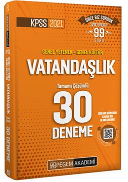 2021 KPSS Genel Yetenek - Genel Kültür Vatandaşlık 30 Deneme