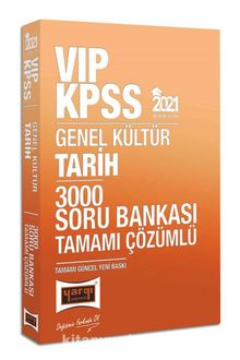 2021 KPSS VIP Tarih Tamamı Çözümlü 3000 Soru Bankası