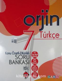 7. Sınıf Orjin Türkçe Soru Bankası (3'lü Set)