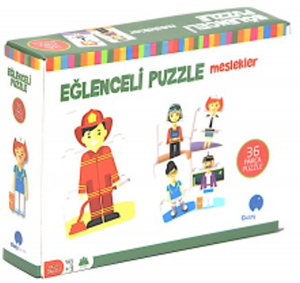 Eğlenceli Puzzle - Meslekler (36 Parça-Büçük Boy)