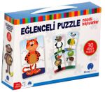 Eğlenceli Puzzle - Neşeli Hayvanlar (30 Parça-Küçük Boy)