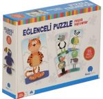 Eğlenceli Puzzle - Neşeli Hayvanlar (36 Parça-Büyük Boy)