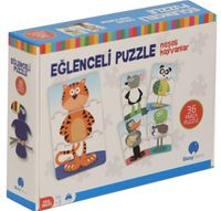 Eğlenceli Puzzle - Neşeli Hayvanlar (36 Parça-Büyük Boy)