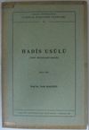 Hadis Usul&uuml; &lsquo;İlmu Mustalahi&rsquo;l-Hadit Kod: 12-D-32